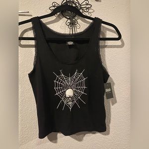SWIXXZ by Maggie Lindemann Tangles Lace Trim Tank NWT